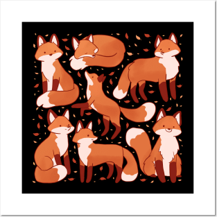 Cute fox illustration Posters and Art
